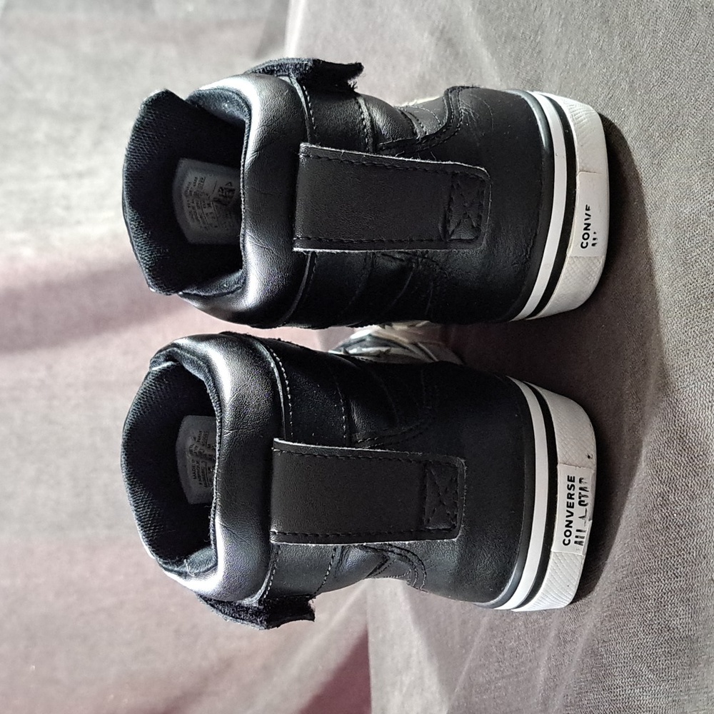 Converse Black and White High-Top Sneakers - Picture 2 of 16